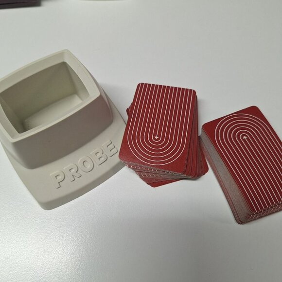 1974 Probe Game Replacement Red Cards 96 Piece Set Plastic Holder Vintage - Picture 3 of 3